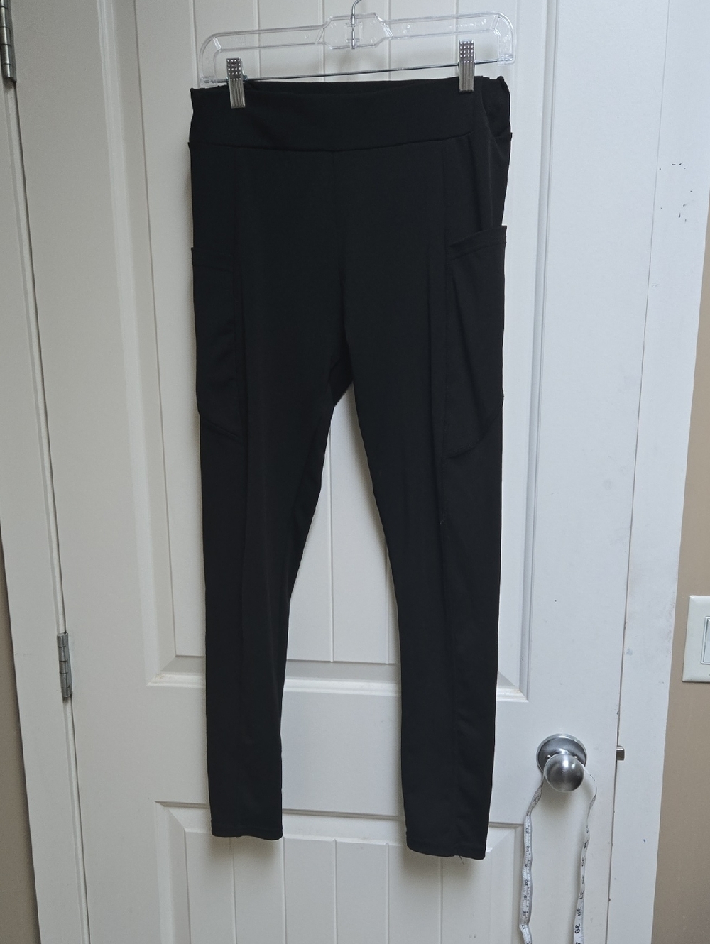High-Rise Black Deep Pocket Women's Leggings XL